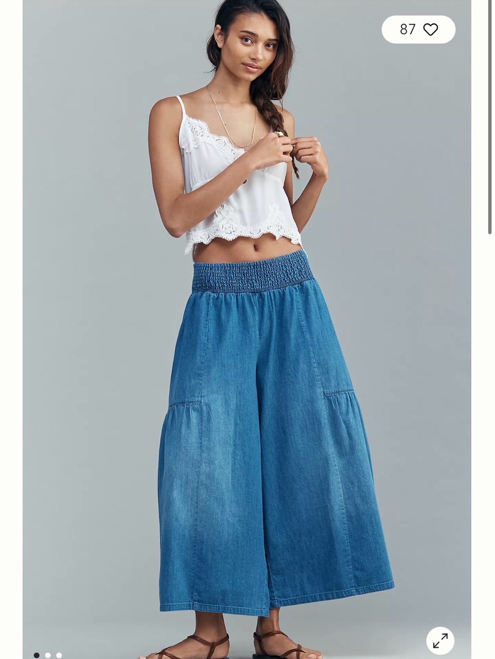 NWT Anthropologie Pilcro Reese Wide-Leg Pull-On Jeans Size M
